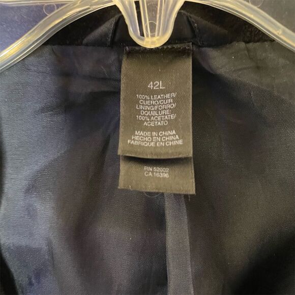 Claiborne Men's Black Suede Blazer 42L Formal Notched Lapel - Picture 3 of 5